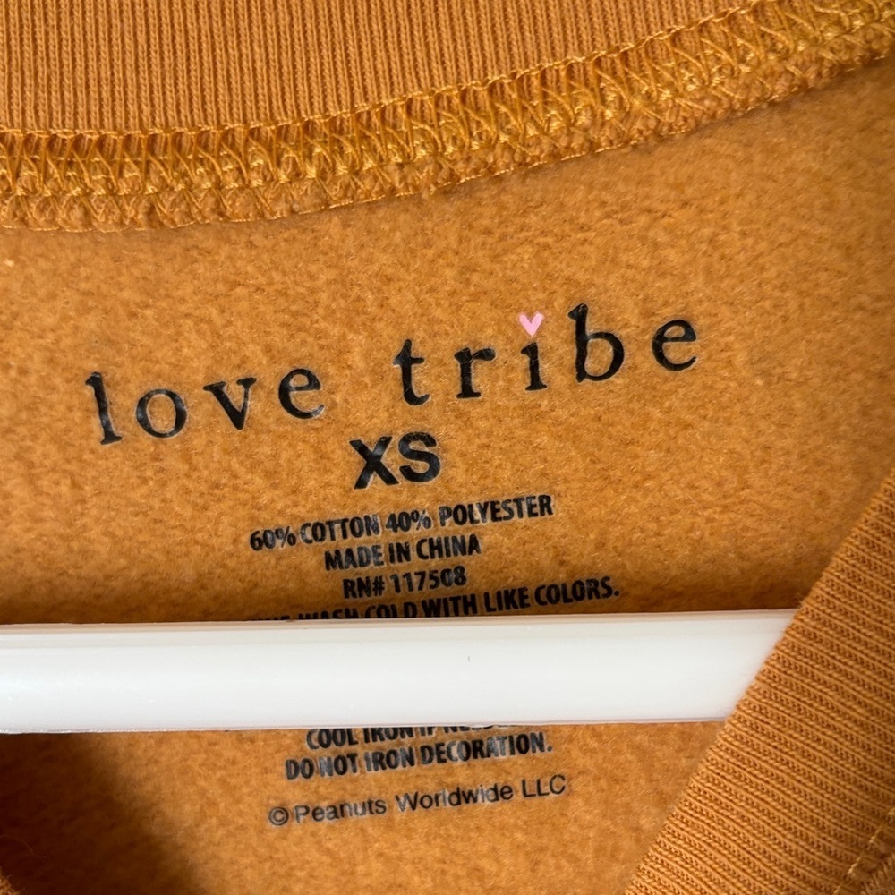 Love Tribe Snoopy Graphic Crewneck - Mustard Brown - Picture 2 of 5